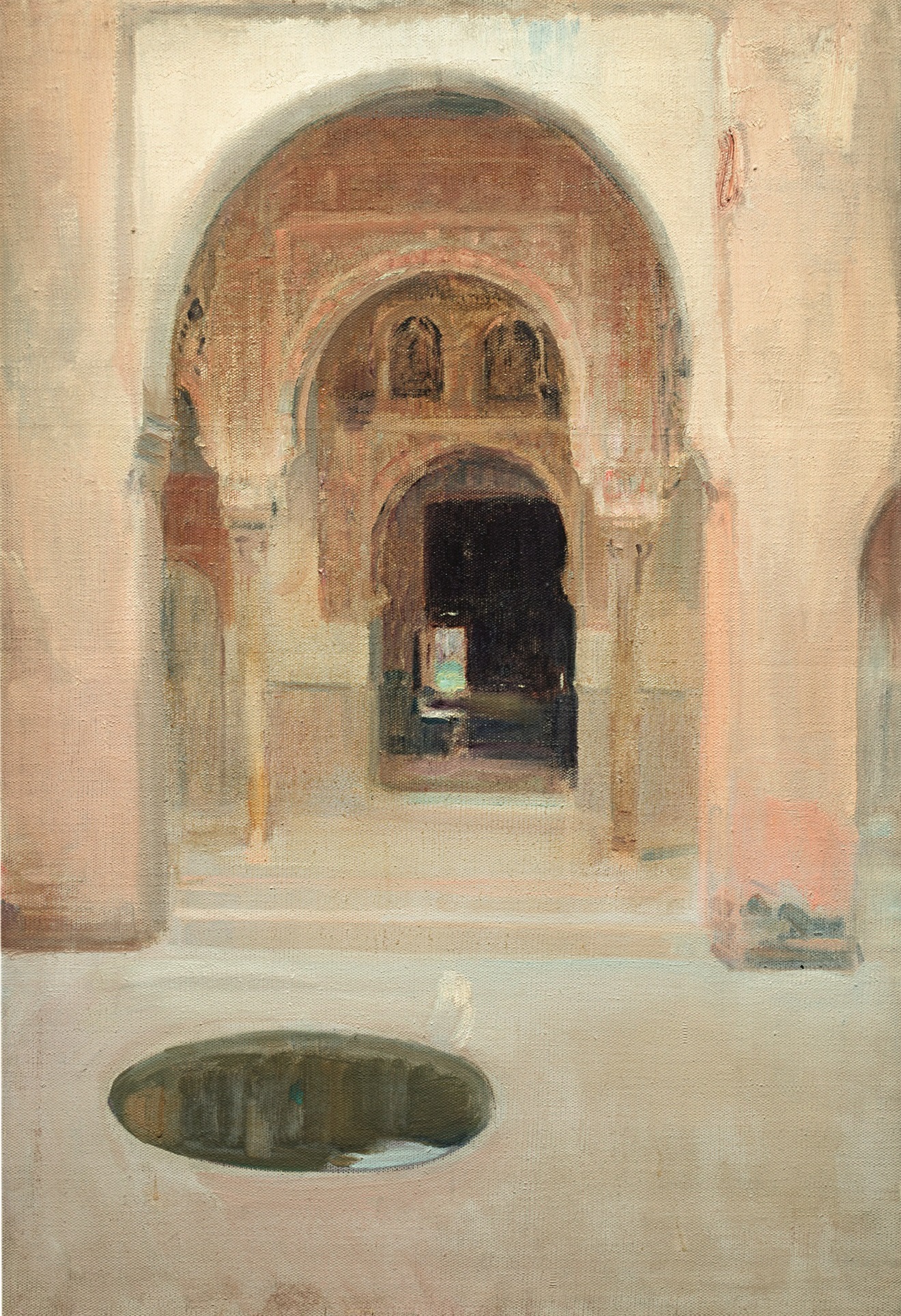 PATIO DE LA ALHAMBRA GRANADA 1917 MUSEO SOROLLA