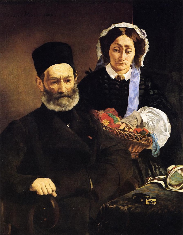 MANET - AUGUSTE MANET Y ESPOSA