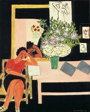 Henri Matisse (1869-1954)Liseuse sur fond noir, 1939