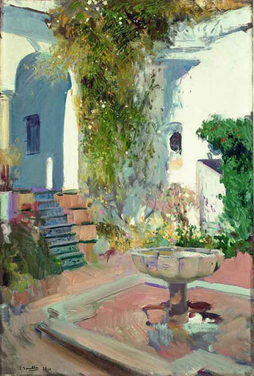 RINCON DEL GRUTESCO DEL ALCAZAR DE SEVILLA 1910 MUSEO SOROLLA