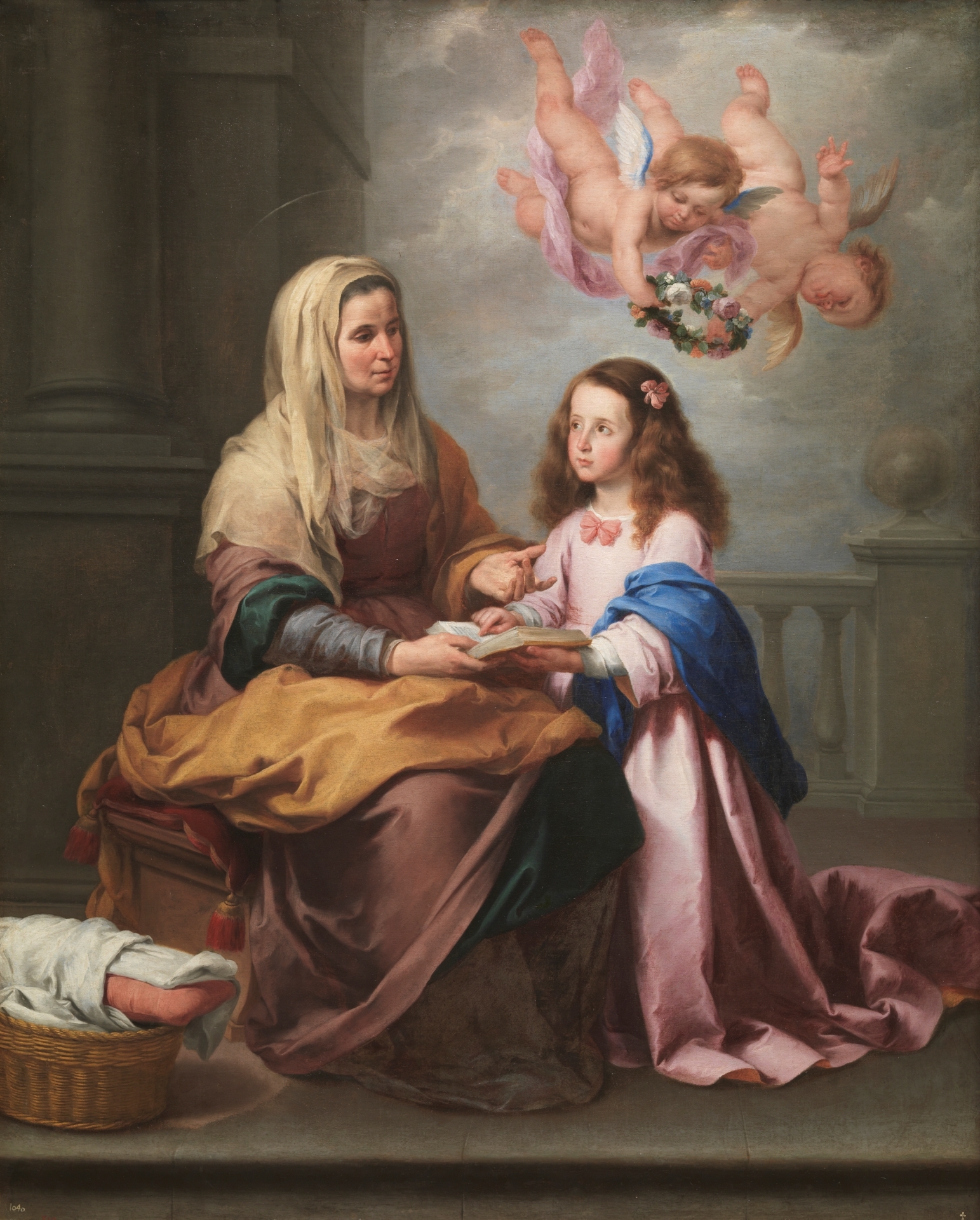 Santa Ana enseñando a leer a la Virgen_1655_BE Murillo