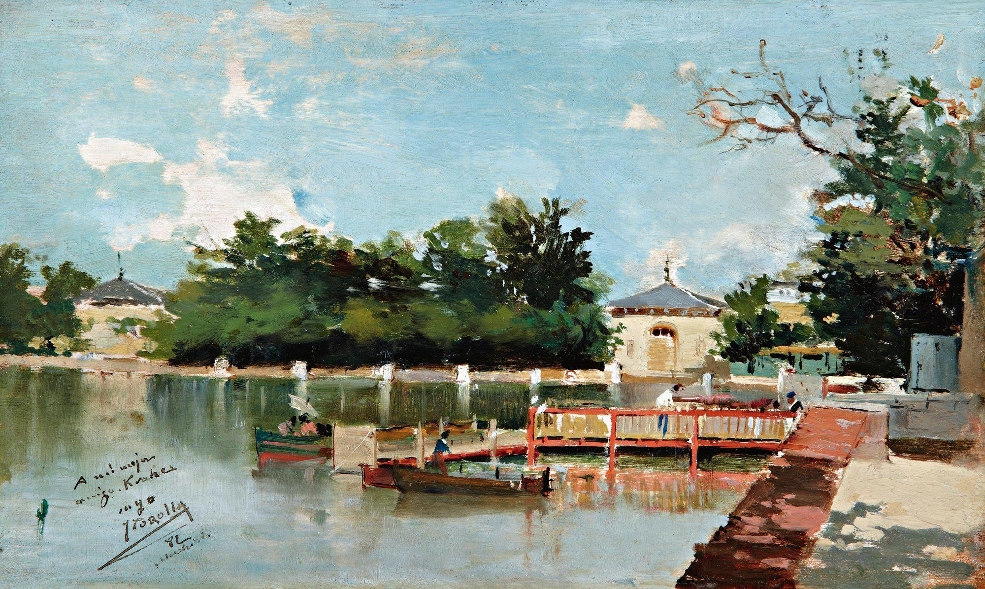 Vista del embarcadero del parque del Retiro 1882 MUSEO SOROLLA