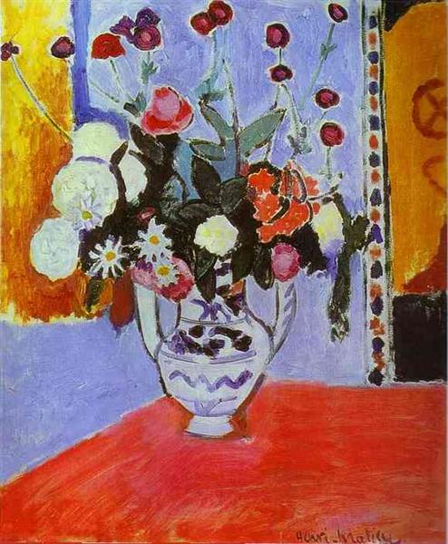 HENRI MATISSE - 1907 - Vase with Two Handles (A Bunch of Flowers)