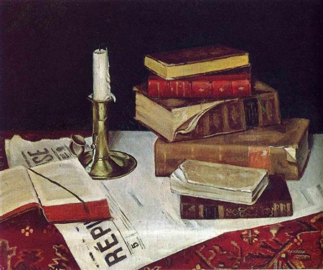 HENRI MATISSE - 1890 - Still life with books and candles