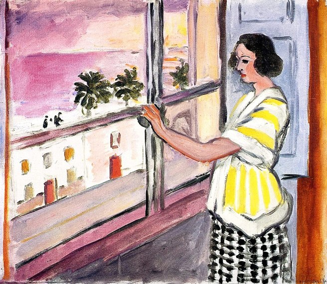 HENRI MATISSE - 1921 - Mujer joven en la ventana, puesta de sol - Museo de Arte de Baltimore