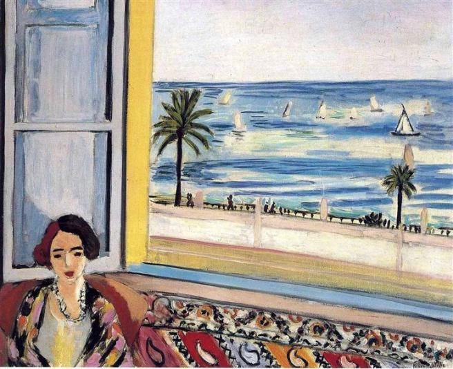HENRI MATISSE - 1922 - Mujer sentada de espaldas a ventana abierta